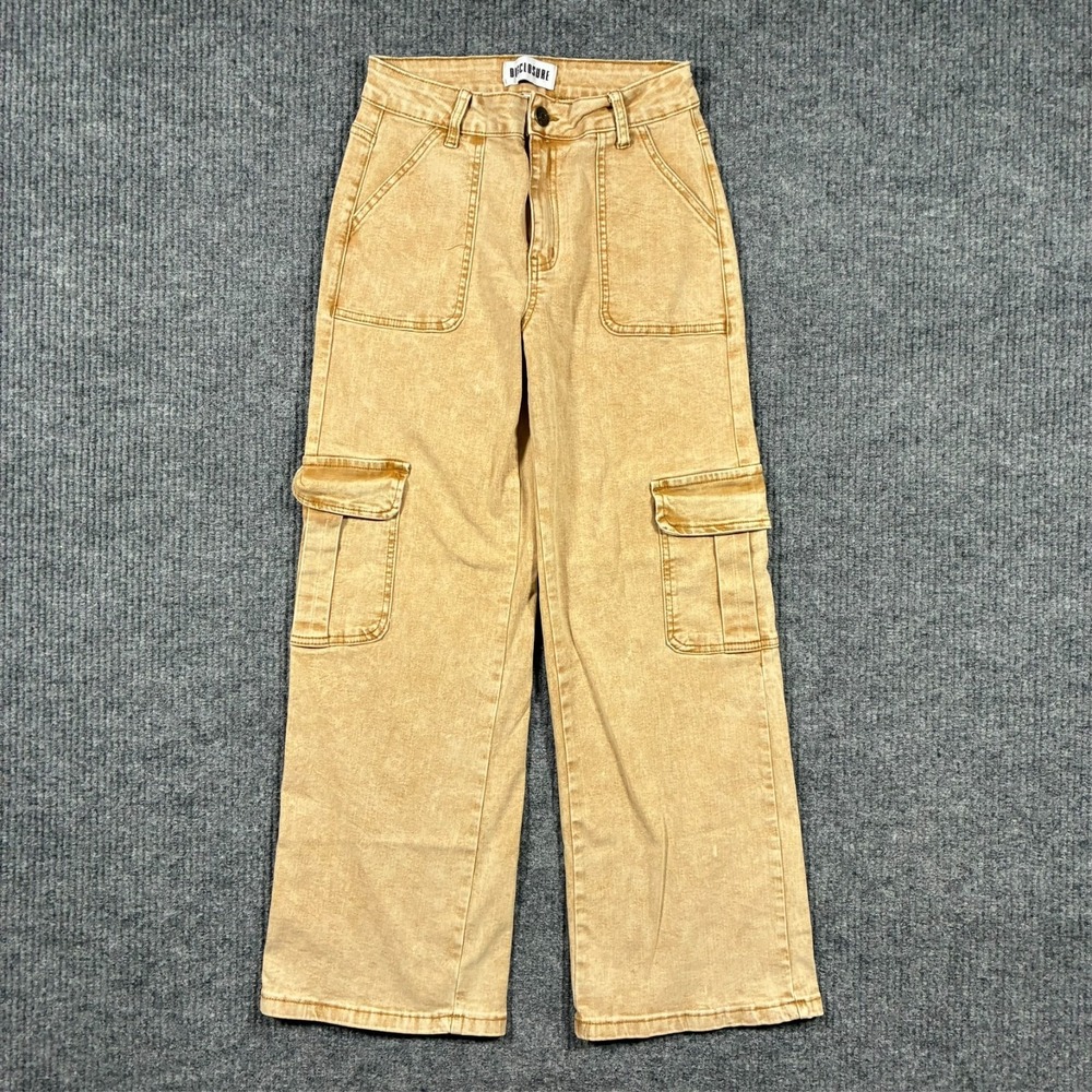 Disclosure Womens Cargo Pants Size 9/29 Beige Wide Leg Utility Carpenter‎ Y2K